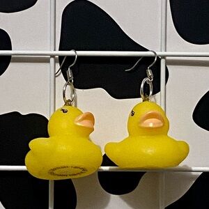Yellow Duck Earrings